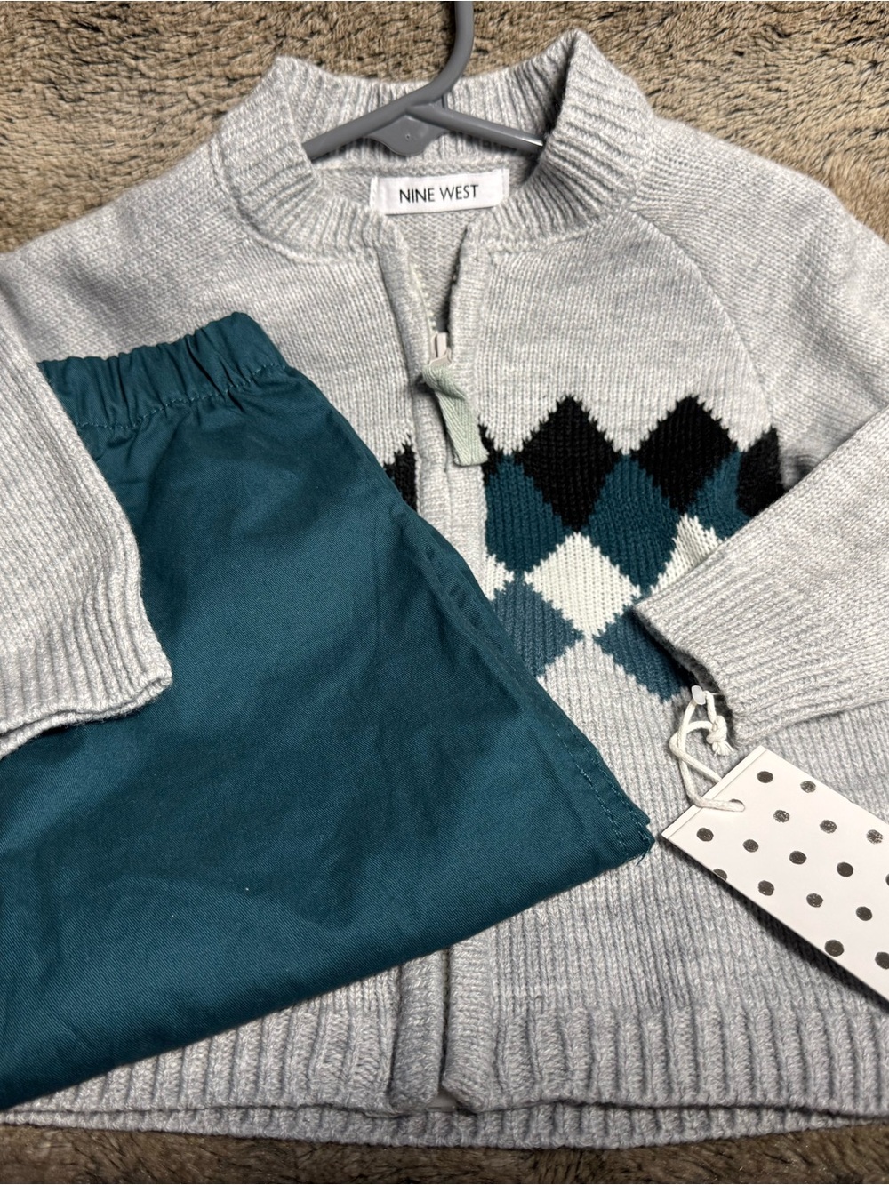 Nine West Teal Jogger Sweater set for Boys 24 months